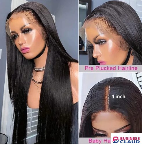 Synthetic hair wig long straight 13*4 lace frontal wig in Promotio