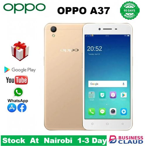 Refurbished OPPO A37 oppo A37F smartphone 5-inch screen 2GB + 16gb 2g / 3G / 4g / lte dual card 2630mah lockless phones 8MP+5MP refurbished phone SmartPhones random Gold