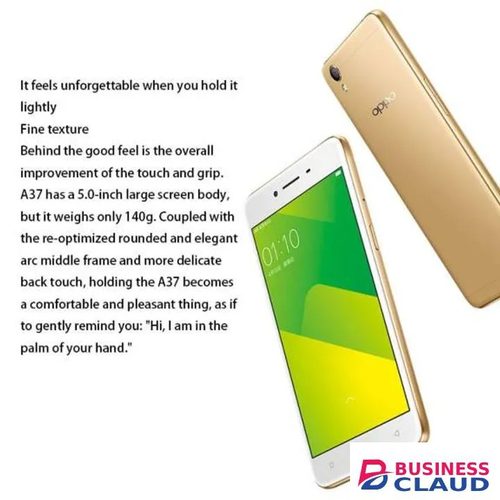 Refurbished Refurbished OPPO A37 oppo A37F smartphone 5-inch screen 2GB + 16gb 2g / 3G / 4g / lte dual card 2630mah lockless phones 8MP+5MP refurbished phone SmartPhones random Gold in Built-charging-cable-and-22-5w-fast-charging