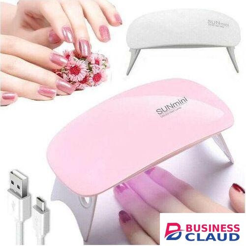SUNmin 6W LED UV Nail Gel Polish Dryer Machine Curing Mini Foldable Lamp Light Pink USB Home Use Portable Machine