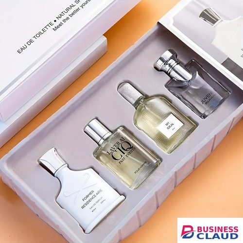 4PCS Men Perfume Set 4 Different Fragrances Long-Lasting Men's Perfumes Set Classic Flowers Eau de Parfum Gift Box Deodorants Valentine's Day Ideal Gift For Him