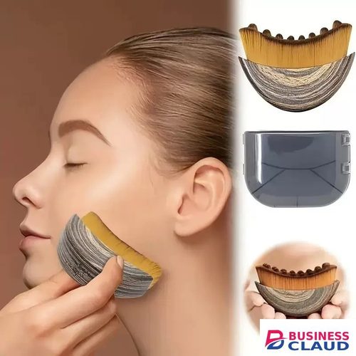 Wooden Lymphatic Drainage Contour Brush Dual Use Makeup & Facial Massage Brush With Storage Box