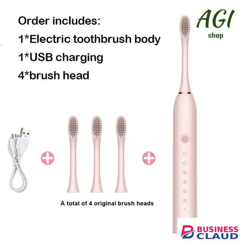 Electric Toothbrush With 4 Brush Heads Smart Timing Tooth Brush USB Rechargeable Teeth Clean Whitening Sonic Toothbrush With Replacement Head in Kenya-premium-incense-scent