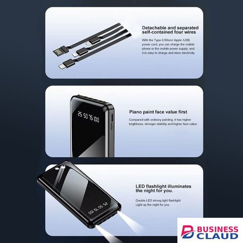 Portable KingNote 66W Power Banks 20000 MAh Portable Super Fast Charger.charger cell phone, Bluetooth headset and other mobile electronic products，Ultra-long battery life in Cables-led-light-flashlight