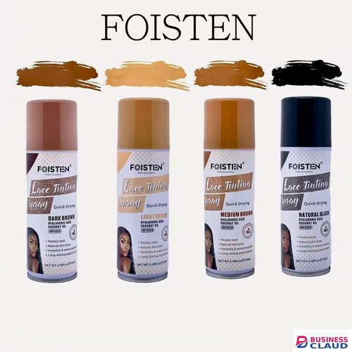 Foisten Lace Tint Spray Medium Brown 120 ml – Long-Lasting Wig Lace Tone Matching, Quick-Dry, Invisible Finish, No Residue, Professional Tint for Lace Frontals & Closures