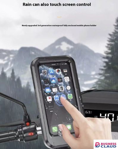 Motorcycle Phone Holder Rotatable Waterproof Navigation Mobile Phone Holder Bracket Mount for Smartphone Bike Bicycle Fully Enclosed Touch Screen Cellphone Holder Rain Cover for Phone in Cables-led-light-flashlight