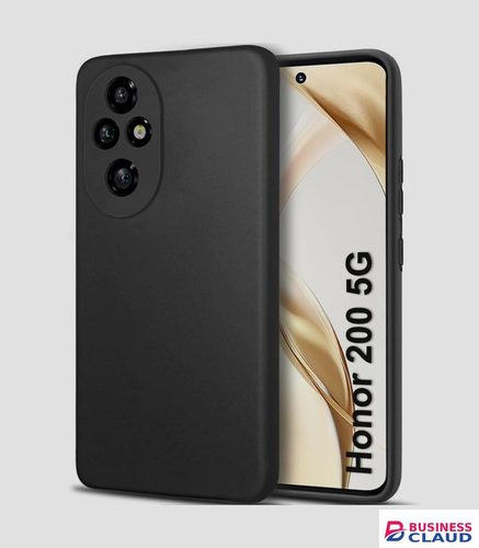 Honor 200 Case, Thin TPU Cover with Camera Protection Anti-Scratch Slim Fit Flexible Phone Case for Honor 200 5G Black in Cables-led-light-flashlight