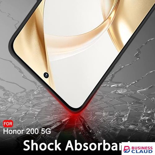 Honor 200 Case, Thin TPU Cover with Camera Protection Anti-Scratch Slim Fit Flexible Phone Case for Honor 200 5G Black