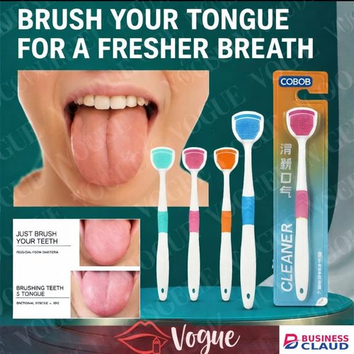 ONE PIECE REUSABLE DOUBLE SIDED ORAL TONGUE CLEANER SILICONE TO COMBACT BD BREATH. TONGUE CLEANER SCRAPER in Kenya-premium-incense-scent