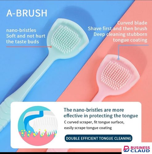 ONE PIECE REUSABLE DOUBLE SIDED ORAL TONGUE CLEANER SILICONE TO COMBACT BD BREATH. TONGUE CLEANER SCRAPER in Kenya-premium-incense-scent