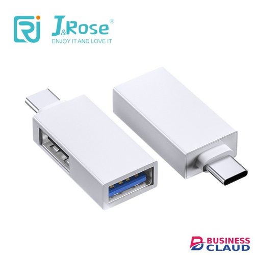 J&Rose 2-in-1 TYPE-C OTG Adapter, Type-C Male to USB 3.0 Female + Type-C Female, Support PD Fast Charging & 5Gbps Data Transfer, for MacBook, Tablet, Phone - White