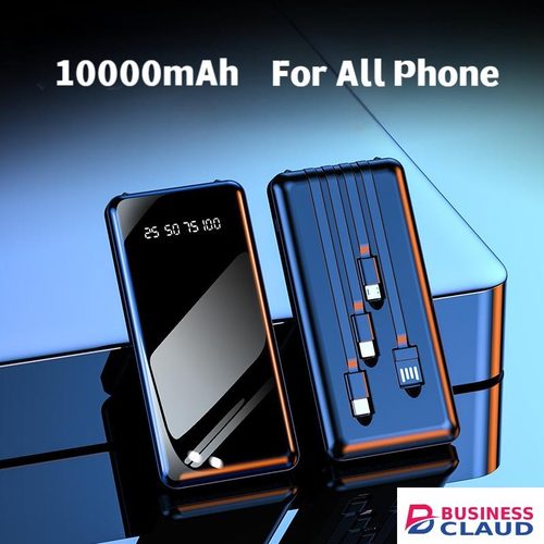 Portable Bensoo 10000mAh Power Banks High Capacity Portable Charger with LED Display and Fast Charging TypeC Micro USB for Phone Tabletsl Mobile Phones with Integrated 4-Wire Cable smartphone Powerbank in Cables-led-light-flashlight