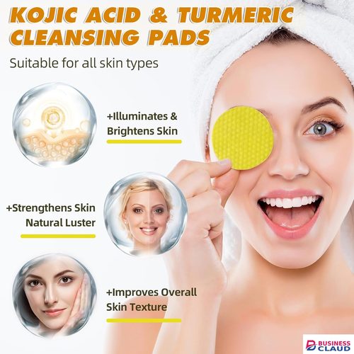 amococo Turmeric Cleansing Pads 20 Count – Exfoliating Face Pads for Deep Cleaning & Brightening, Gentle Daily Exfoliator for Smooth Glowing Skin, All Skin Types