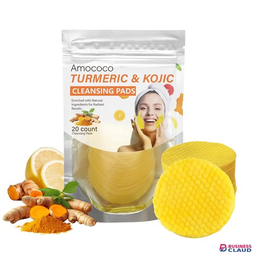 amococo Turmeric Cleansing Pads 20 Count – Exfoliating Face Pads for Deep Cleaning & Brightening, Gentle Daily Exfoliator for Smooth Glowing Skin, All Skin Types in 1-formula-1500mg-knee-elbow-bone-hea