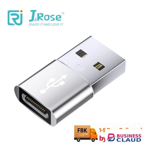 J&Rose USB to TYPE-C Adapter, USB Male to Type-C Female Converter, Support Charging & Data Transfer, USB 2.0 to Type-C 2.0, Compatible with Phone, Headphone, Hard Drive in Cables-led-light-flashlight
