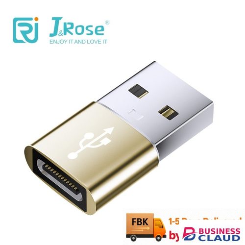 J&Rose USB to TYPE-C Adapter, USB Male to Type-C Female Converter, Support Charging & Data Transfer, USB 2.0 to Type-C 2.0, Compatible with Phone, Headphone, Hard Drive in Cables-led-light-flashlight
