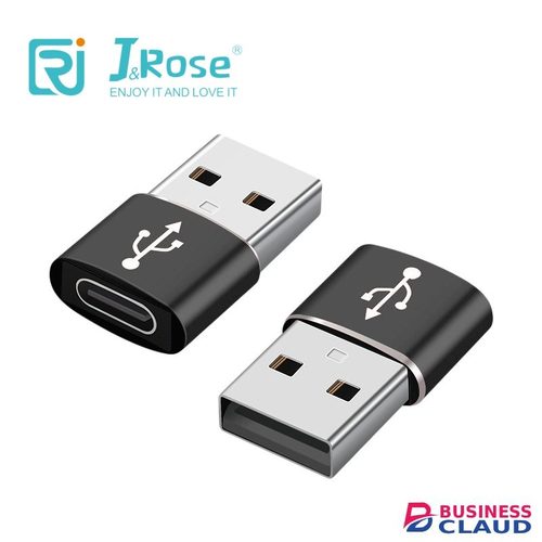 J&Rose USB to TYPE-C Adapter, USB Male to Type-C Female Converter, Support Charging & Data Transfer, USB 2.0 to Type-C 2.0, Compatible with Phone, Headphone, Hard Drive in Cables-led-light-flashlight