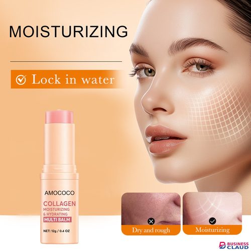 Amococo 12g Collagen Multi Balm Stick - 3-in-1 Face & Eye Moisturizer for Anti-Wrinkle, Hydrating & Glowing Skin in 1-face-eye-moisturizer-for-anti-wrinkle-hydrating-glowing