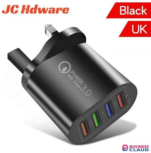 High Quality New JC 2023 hot sale new high-quality 4 USB ports travel Fast charger 3A charger for UK for Quick Charge Adapter For Mobile Phone Laptop Charger Plug Sale in Cables-led-light-flashlight