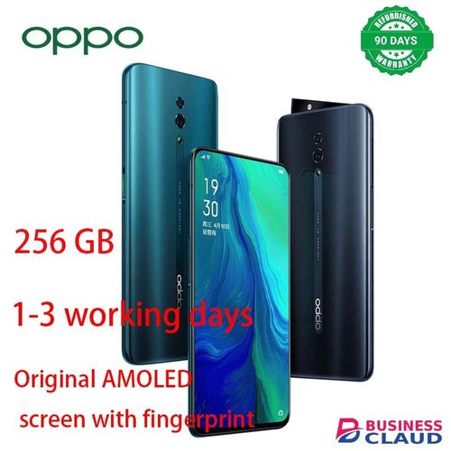 Refurbished Refurbished oppo Reno 256GB/128GB+6GB face unlock 6.4-inch 48MP+16MP+5MP 2G / 3G / 4G /LTE DUAL SIMsmart phone in Cable-black