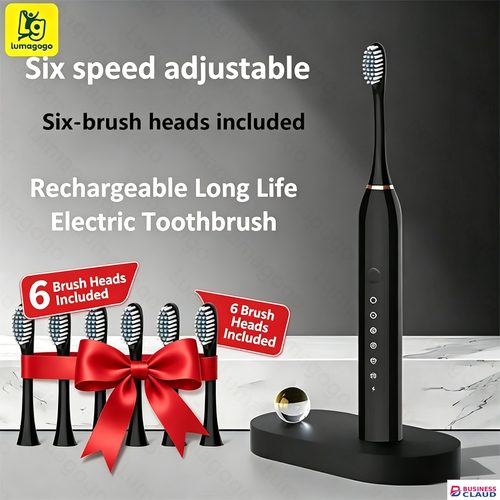 Six Cleaning Modes Electric Toothbrush With Six Brush Heads Rechargeable USB Charging IPX7 Waterproof Powerful Cleaning Electric toothbrushes IntelligentTimed Reminder For Men Women Kids in Kenya-premium-incense-scent