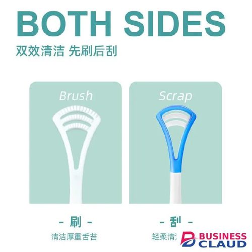 Tongue scraper, suitable for adults and children, provides healthy oral care, is easy to use, and helps combat bad breath. Travel portable cleaner Tongue coating cleaning brush