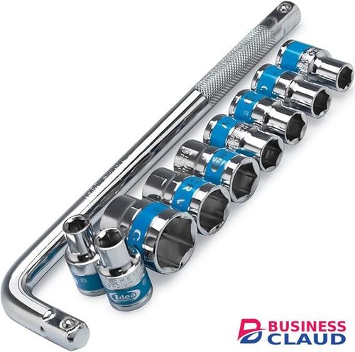 Box Spanner Socket Wrench 10 Pcs Set MLG Chrome Vanadium for Automobiles, Bike, Car, and Home DIY Use