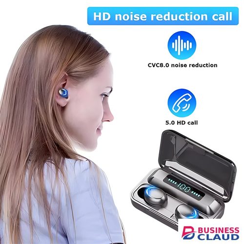 RichRipple F9 TWS V5.0 Bluetooth Earphone Wireless Stereo Sports Waterproof Bluetooth Earpods Mini Touch Control Noise Canceling Earbuds in Built-charging-cable-and-22-5w-fast-charging