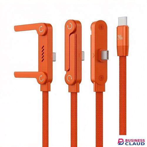 ????240W Fast Charging USB C Cable with Foldable Phone Stand L-Shaped Braided Cord for Samsung Xiaomi Huawei