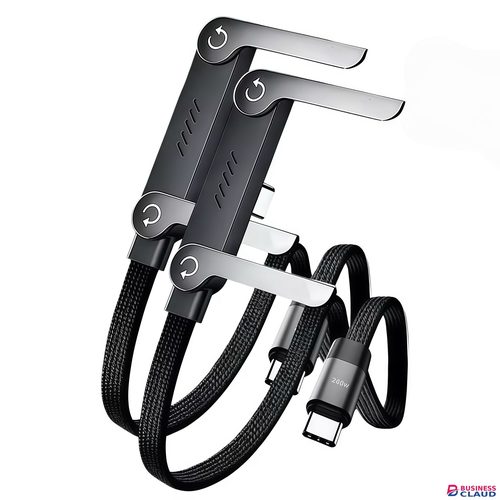 ????240W Fast Charging USB C Cable with Foldable Phone Stand L-Shaped Braided Cord for Samsung Xiaomi Huawei in Built-charging-cable-and-22-5w-fast-charging
