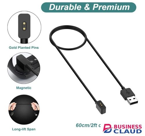 Xiaomi Mi Band 8 / Mi Band 9 / Mi Band 10 Type C USB Charging Cable Charger – Fast Charging Replacement Charging Dock Adapter, Black