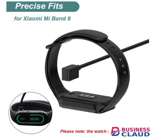 Xiaomi Mi Band 8 / Mi Band 9 / Mi Band 10 Type C USB Charging Cable Charger – Fast Charging Replacement Charging Dock Adapter, Black in Cables-led-light-flashlight