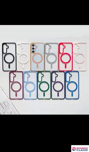 Stylish Unique Samsung Galaxy A17 Translucent Magsafe Cover With Electroplated Edges , Unique And Stylish Military Shockproof Phone Case Protective Cover in Built-charging-cable-and-22-5w-fast-charging