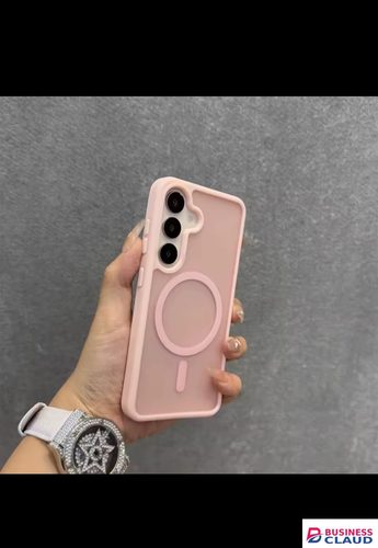 Stylish Unique Samsung Galaxy A17 Translucent Magsafe Cover With Electroplated Edges , Unique And Stylish Military Shockproof Phone Case Protective Cover in Built-charging-cable-and-22-5w-fast-charging
