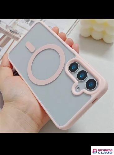 Samsung Galaxy A17 Translucent Magsafe Cover With Electroplated Edges , Unique And Stylish Military Shockproof Phone Case Protective Cover