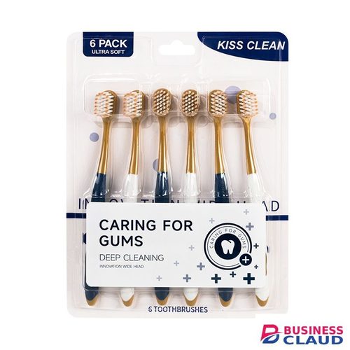 NORA Home 6PCS Soft Toothbrushes for Adults Medium Manual Wider Head Tooth Brush Good Cleaning Effect for Sensitive Teeth Oral Gum Recession