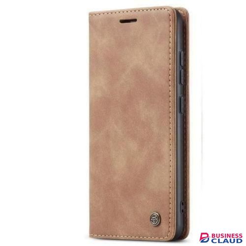 Caseme Flip Cover Tecno Camon 50 Pro Premium Luxury PU Leather Magnetic Flip Wallet Case Cover with Card Slots, Shockproof TPU Inner Shell & Full Body Protection_Brown