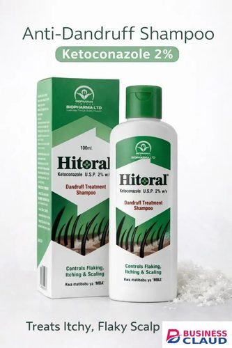 Ketoconazole 2% Anti-Dandruff Shampoo 100ml – Hitoral Medicated Scalp Treatment | Stops Itching, Flaking & Scalp Fungus