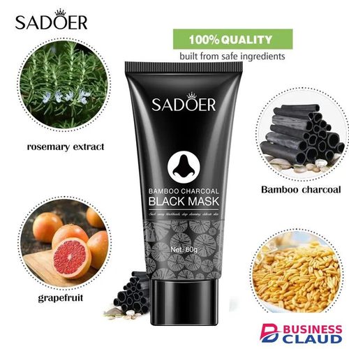 SADOER Peel Off Mask Black Mask Deep Cleansing Bamboo Charcoal Blackhead Remover Shrink Pores Mask, Blackhead removing, pore shrinking, Vitamin C , nasal mask for deep cleaning, tear off, facial ma in 1-formula-1500mg-knee-elbow-bone-hea