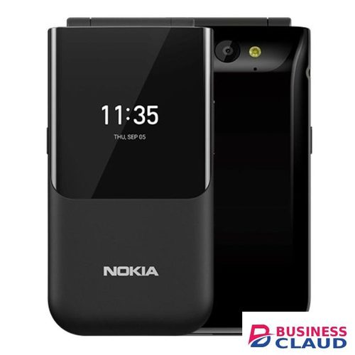 Nokia 2720 Flip Mobile, Mobile Phone, Dual Screen, Equipped with 4G Internet - Long Battery Life - Compact and Strong Dual Sim Card 4 GB Internal Memory, 512 MB RAM, Dual SIM Featured phone in Cables-led-light-flashlight