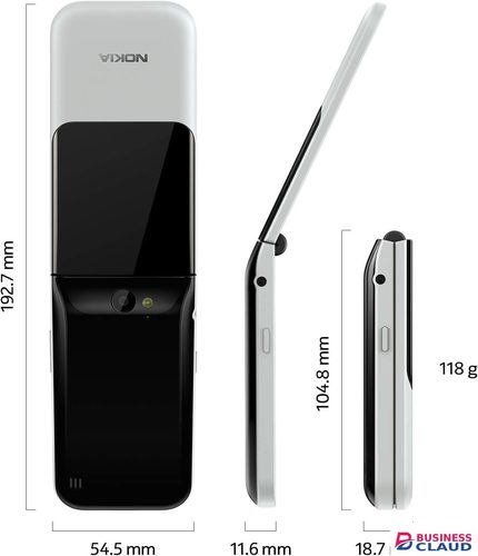 Nokia 2720 Flip Mobile, Mobile Phone, Dual Screen, Equipped with 4G Internet - Long Battery Life - Compact and Strong Dual Sim Card 4 GB Internal Memory, 512 MB RAM, Dual SIM Featured phone