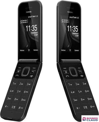 Nokia 2720 Flip Mobile, Mobile Phone, Dual Screen, Equipped with 4G Internet - Long Battery Life - Compact and Strong Dual Sim Card 4 GB Internal Memory, 512 MB RAM, Dual SIM Featured phone in Cables-led-light-flashlight