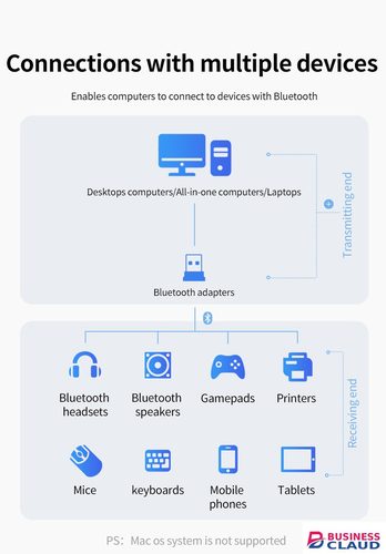 USB Bluetooth 5.0 Adapter Bluetooth Receiver Transmitter Wireless Audio Bluetooth Dongle for Computer PC Laptop Phone Tablet Printer Headphone Speaker Wireless Mouse Keyboard Music