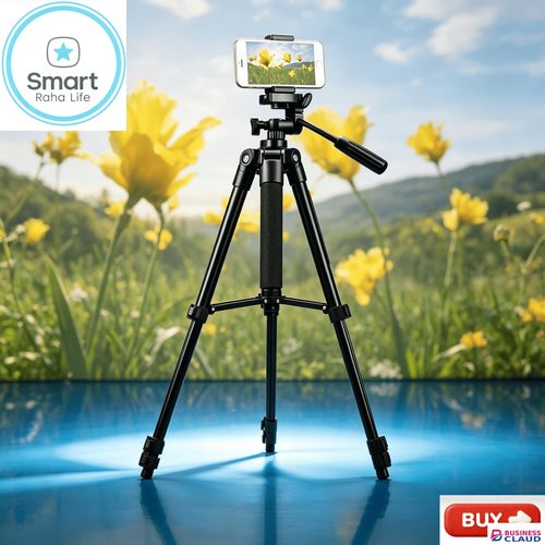 Portable 【Promotion】Smartrahalife Aluminum Alloy Tripod, Adjustable Portable Tripod Stand Compatible with All Smartphones & DSLR Digital Cameras, Equipped with Phone Clip and Storage Bag for Live Broadcast in Cables-led-light-flashlight