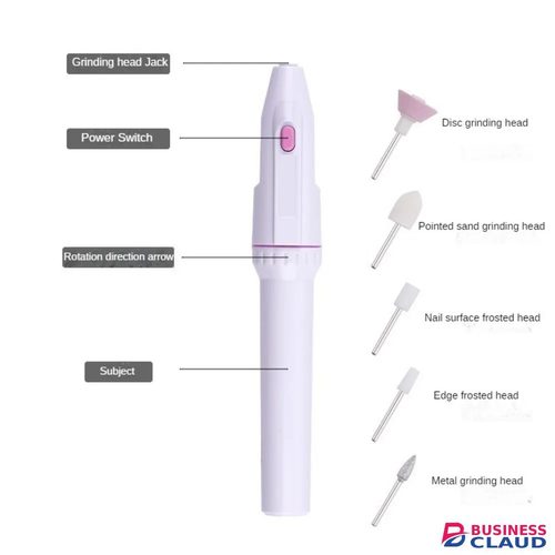 Electric Nail Drill Kit Manicure 5 Drills Grinding Burnishing Machine Nail art Manicure Pedicure Kit,Electric Nail Portable Mini Nail Grinding Tool with 5 Drills Personal Care in Hair-extension