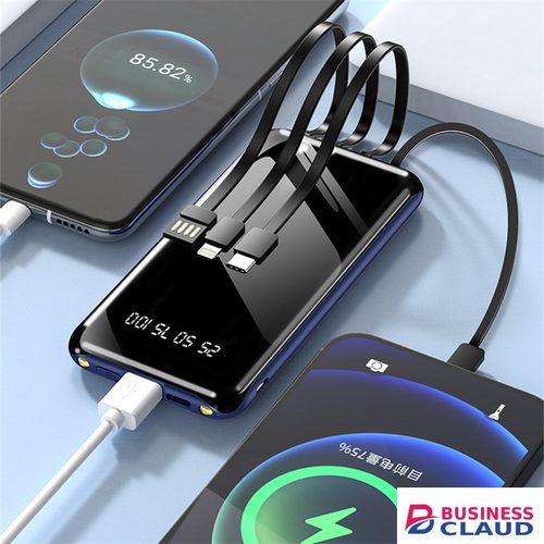 Built in 4 Cables Power Banks 10000mAh Portable Power Bank USB C Input/Output with LED Display Suitable For IPhone Android Type-C powerbank in 4-cables-power-banks-10000mah-portable-power-bank-usb-c-input-output-with-led-display-suita