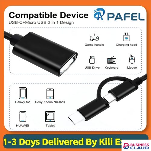 PAFEL 2 in 1 OTG USB Adapter micro usb &Type C to USB 3.0 Adapter USB Cable For Macbook pro Samsung Huawei Xiaomi USB Data Cable OTG 2 in 1 Black in 1-otg-usb-adapter-micro-usb-type-c-to-usb-3-0-adapter-usb-cable-for-macbook-pro-samsung-h