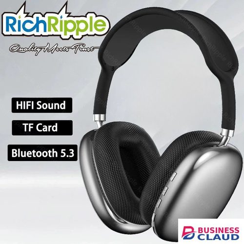 RichRipple P9 Air Max Wireless Bluetooth Headphones Sports Gaming Wireless Headset Noise Reduction Earphone With Microphone Supports TF in Cable-blue