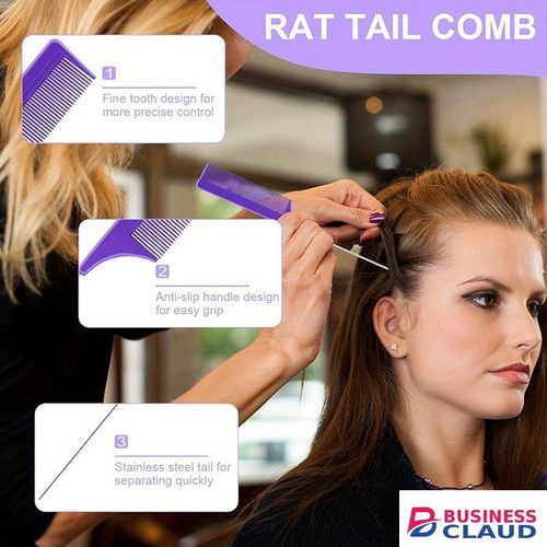 12PCS Hair Comb Set Hair Brush Hairdressing Comb Hair Styling Comb Set Curly Hair Accessories Hairpin Hair Band Wide Tooth Comb Detangling Teasing Combs Edge Rat Tail Brushes Scalp Massager Spray Bott
