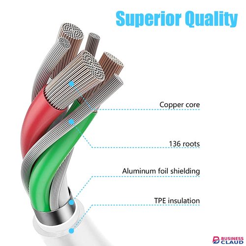 Upgrade Extra Thick 120W 6A (Extemely Fast) Charging Cable Type C,iPhone,Micro USB,High Speed Data Sync USB Cable For most phone(iphone,Samsung,tecno,xiaomi,oppo,infinix,etc.) in Type-c-cable-beige